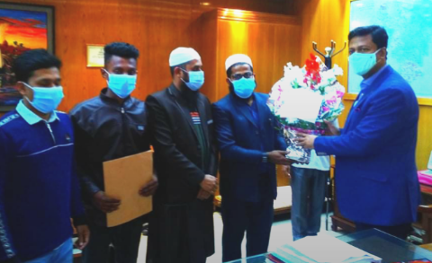 সূর্য তরঙ্গ সেবা সংঘের পক্ষ থেকে নবাগত জেলা প্রশাসকে শুভেচ্ছা প্রদান