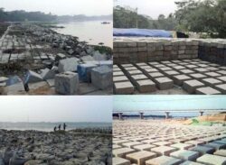 বরিশালে নদী তীর সংরক্ষণে নির্মাণ করা হচ্ছে বেড়িবাঁধ