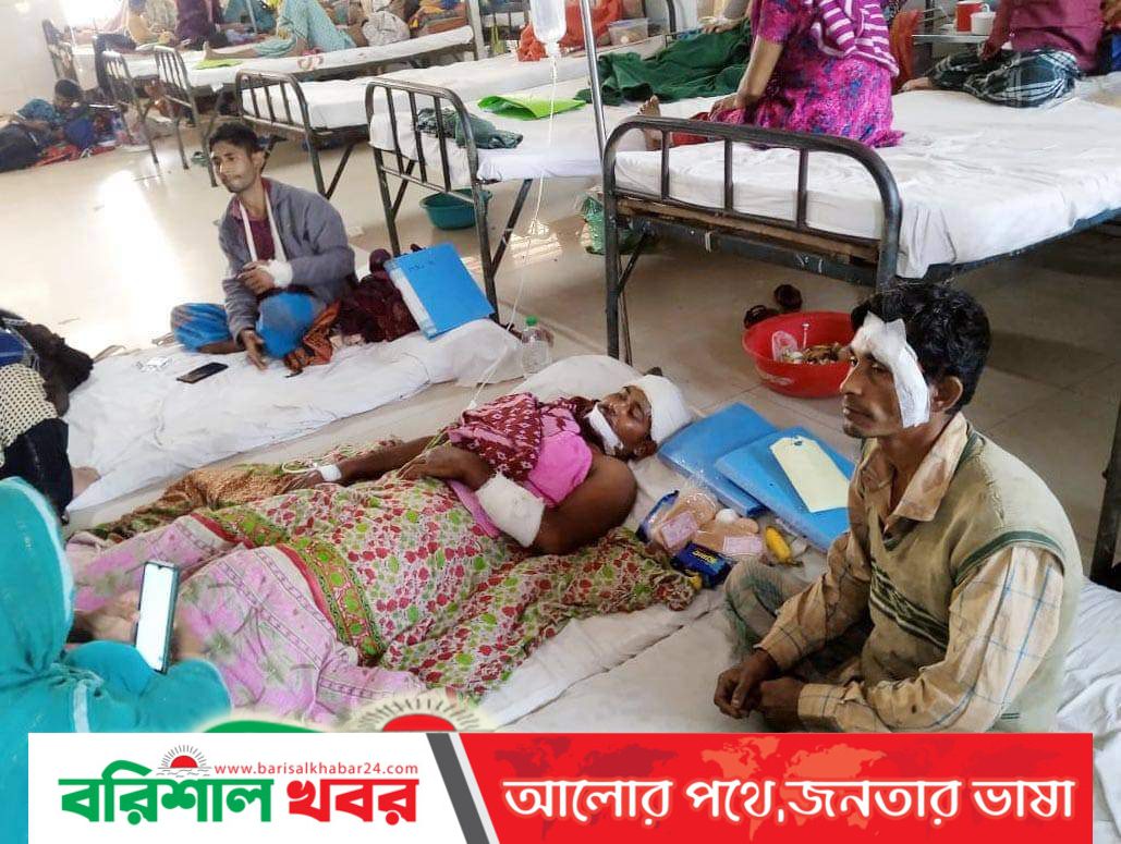 বাবুগঞ্জে কলা গাছ খাওয়াকে কেন্দ্র করে হামলায় আহত-৫