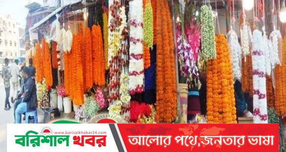 ১০ টাকার গোলাপ ১০০ টাকা বরিশালে জমজমাট ফুলের ব্যবসা