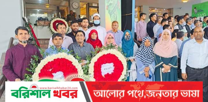 ৭ মার্চ উপলক্ষে জনস্বাস্থ্য প্রকৌশল ডিপ্লোমা প্রকৌশলী সমিতির পক্ষ থেকে  জাতির পিতার  প্রতিকৃতিতে পুষ্পস্তবক অর্পণ
