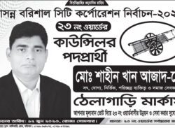 বিসিসির ২৩ নম্বর ওয়ার্ড: জনপ্রিয়তায়  কাউন্সিলর প্রার্থী আজাদ সুবিধাজনক স্থানে :হৃদয় জয় করেছে ভোটারদের