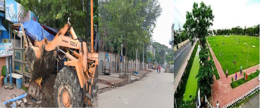 বেলস পার্কে অবৈধ দোকান