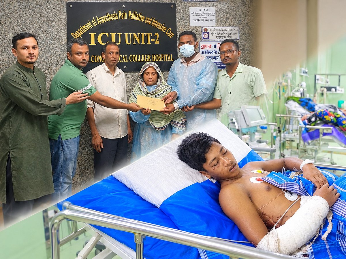 দুর্ঘটনায় পা হারানো সাকিবকে নগদ অর্থসহায়তা পটিয়া বন্ধুসভার